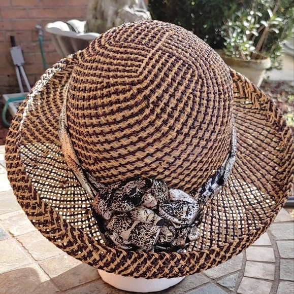 NEW CLASSY SUMMER BEACH HAT WITH SASH & BOW - Picture 2 of 14